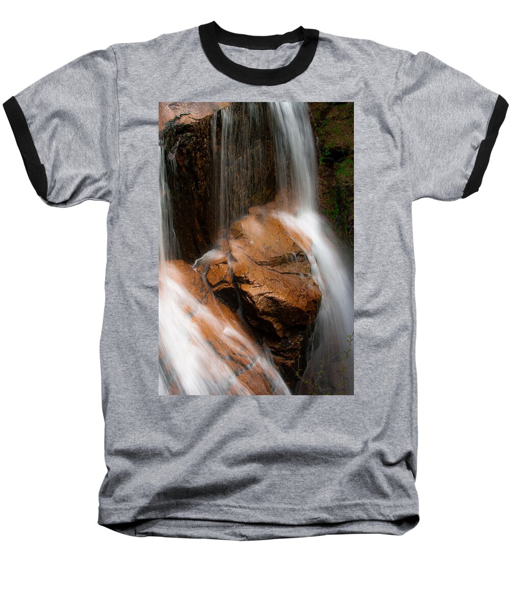 Franconia Notch Waterfall Baseball T-Shirt featuring the photograph White Mountains Waterfall by Jason Moynihan