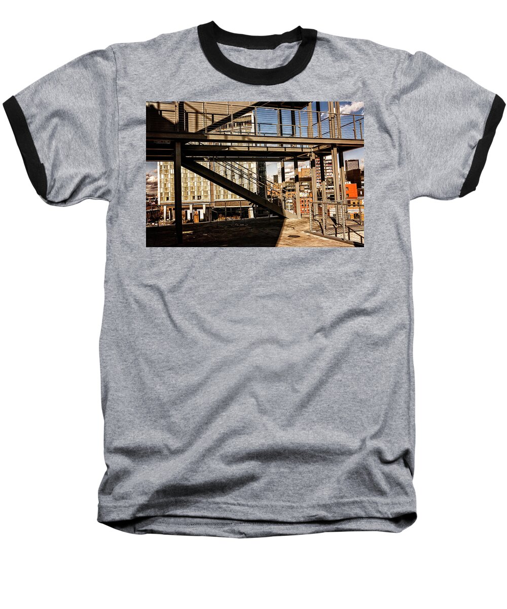 Clouds Baseball T-Shirt featuring the photograph Whitney Terrace Grid by Frank Winters