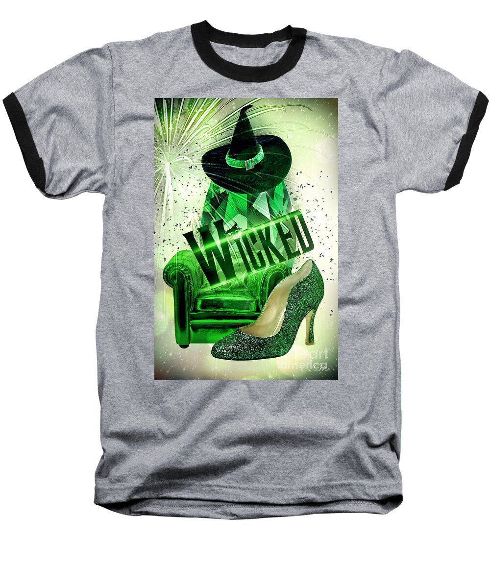 Wicked Baseball T-Shirt featuring the digital art Wicked by Mo T
