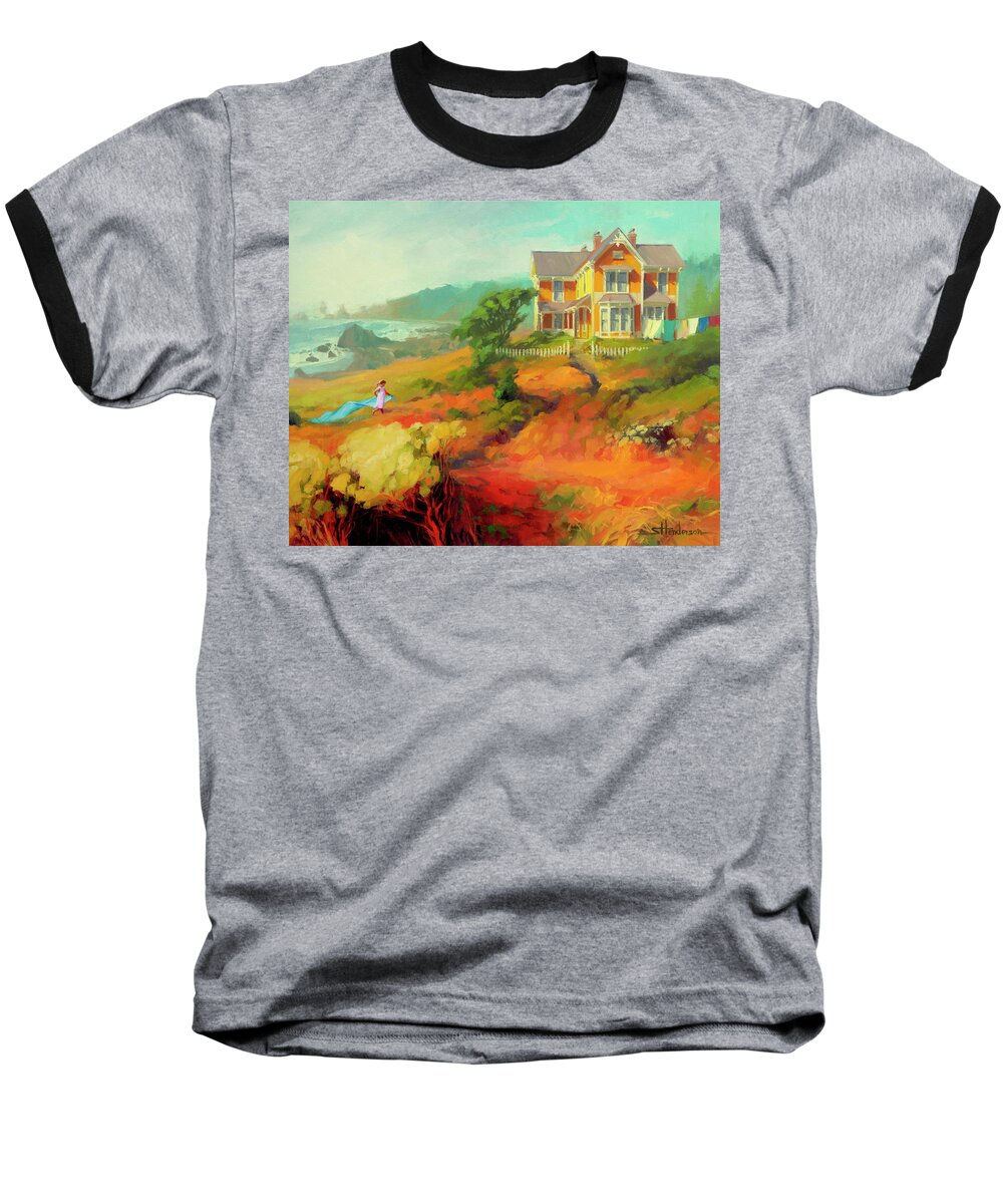 Child Baseball T-Shirt featuring the painting Wild Child by Steve Henderson