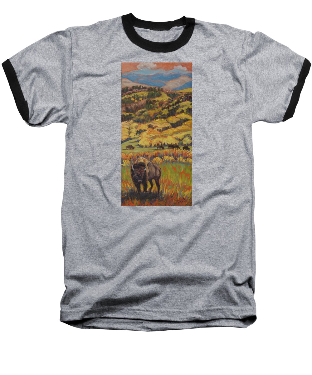 Oil On Panel Baseball T-Shirt featuring the painting Wild West Splendor by Gina Grundemann