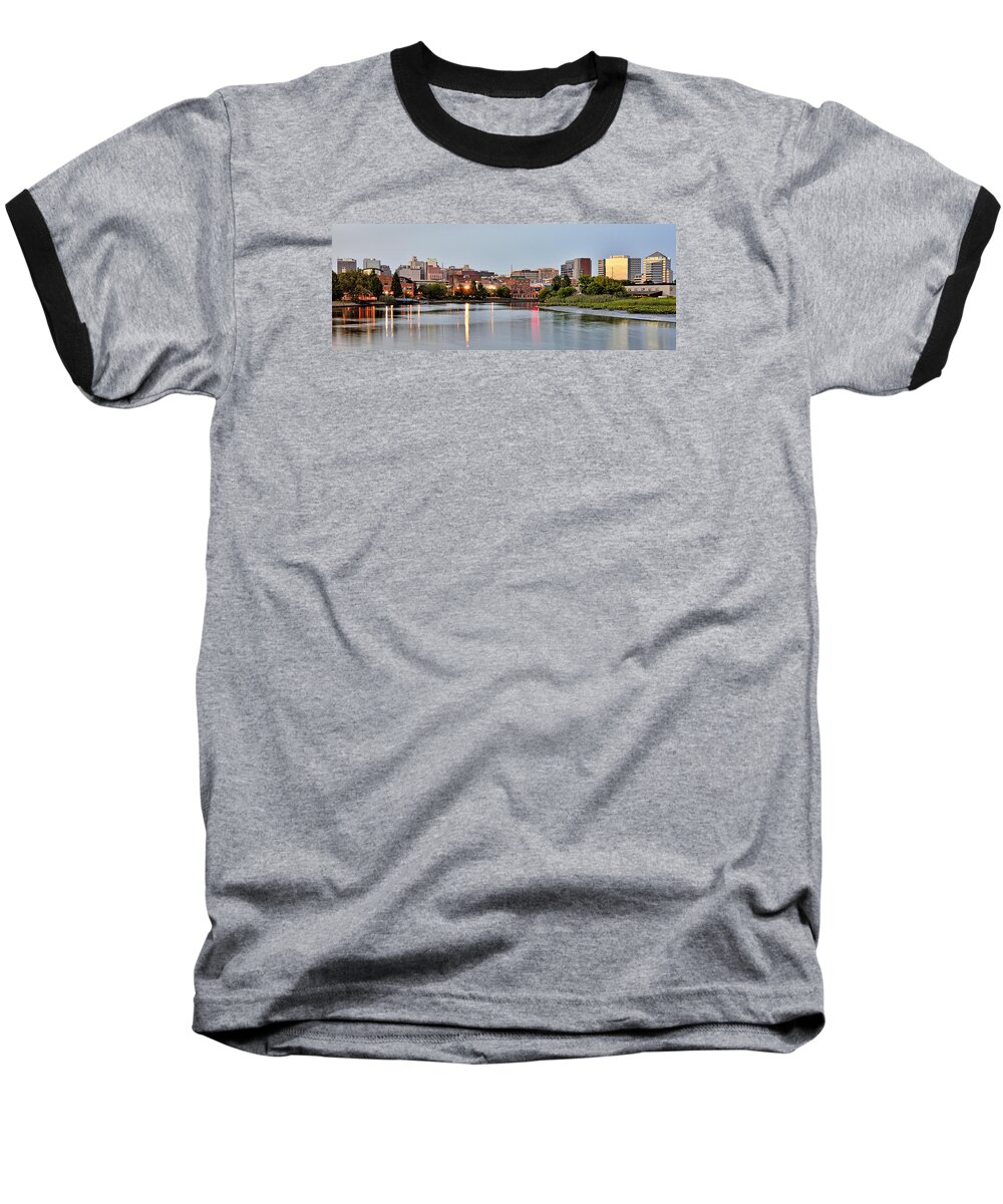 wilmington De Baseball T-Shirt featuring the photograph Wilmington Delaware at dusk by Brendan Reals