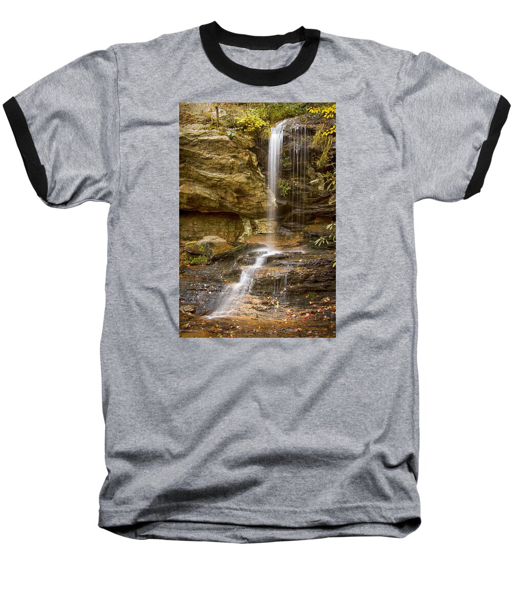 Window Falls Baseball T-Shirt featuring the photograph Window Falls in Hanging Rock State Park by Bob Decker