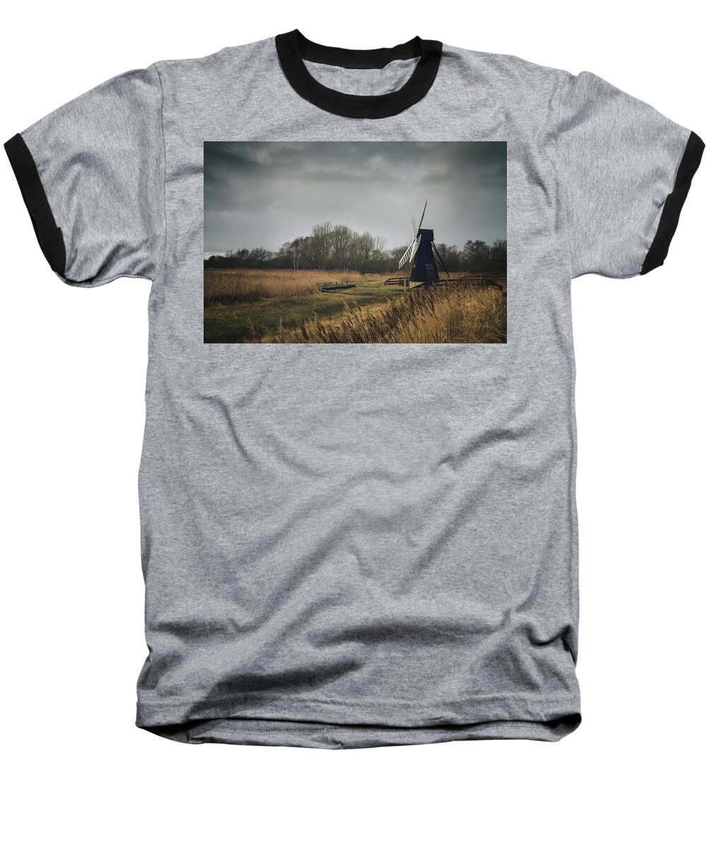 Cambridge Baseball T-Shirt featuring the photograph Windpump by James Billings
