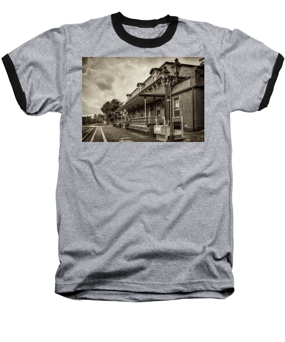 Connecticut Baseball T-Shirt featuring the photograph Windsor Railroad Station by Phil Cardamone