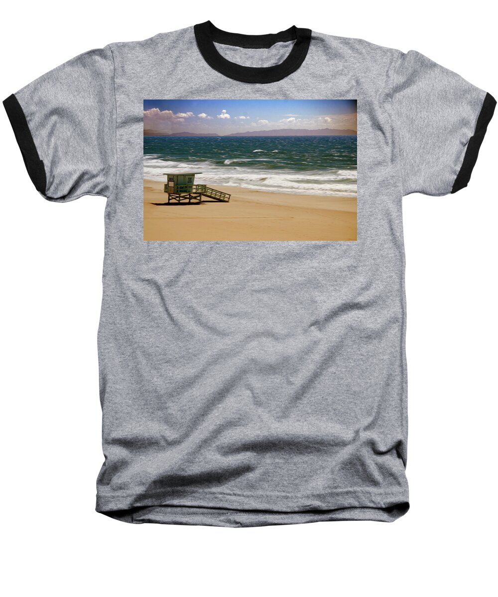 Beach Baseball T-Shirt featuring the photograph Windy Beach Day by Joseph Hollingsworth