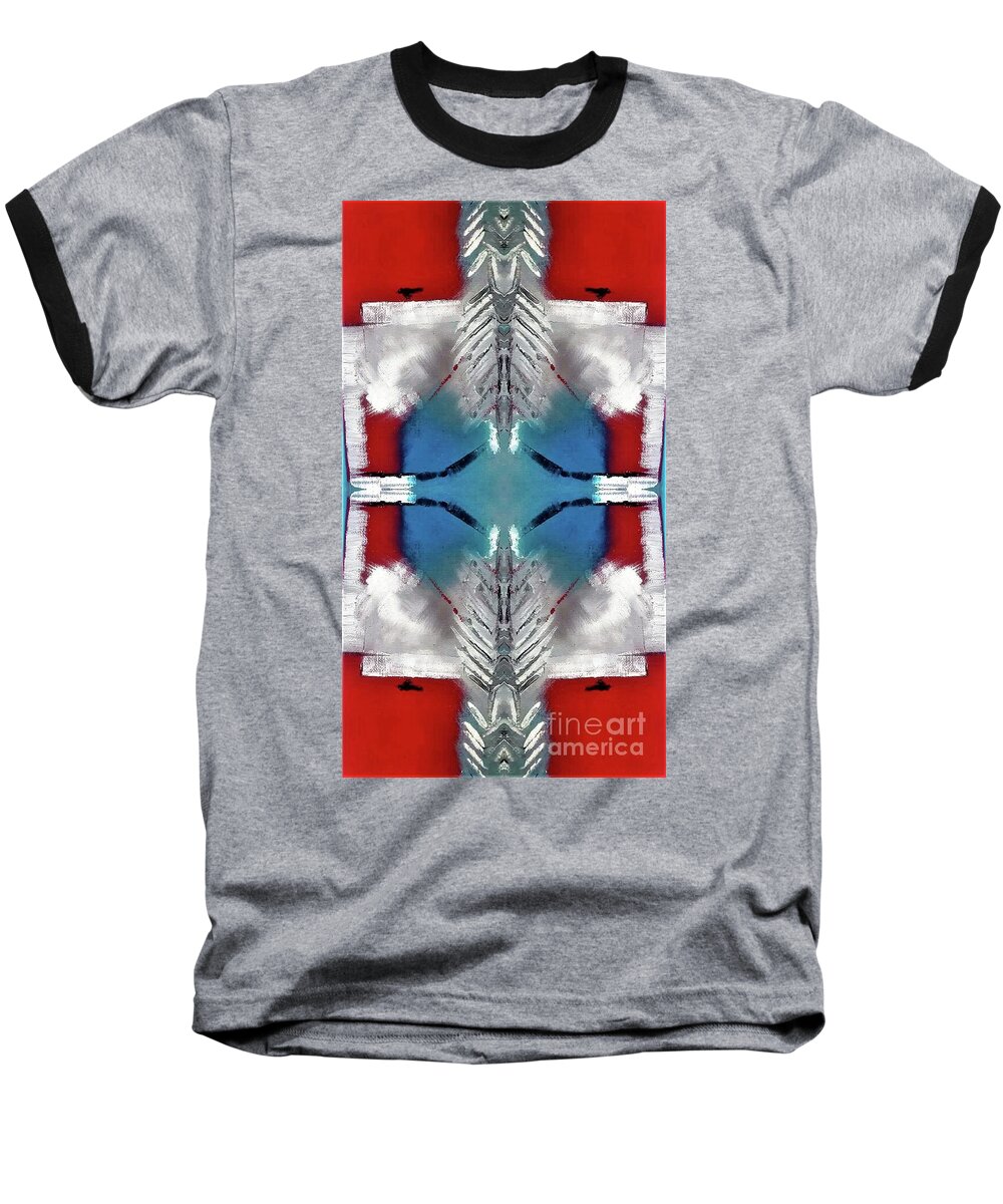 Bird Baseball T-Shirt featuring the painting Winter Birds by Tracey Lee Cassin
