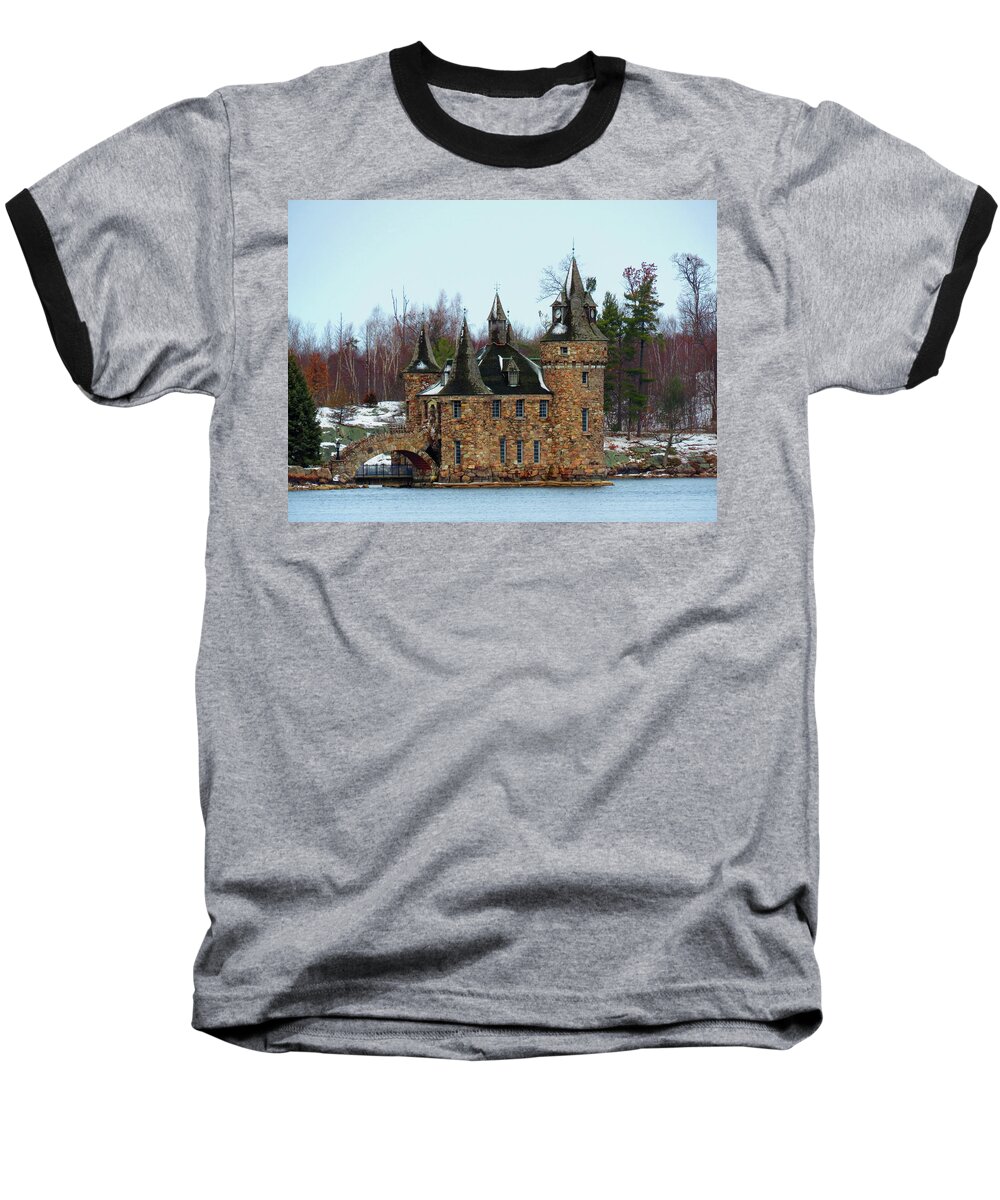 Boldt Castle Baseball T-Shirt featuring the photograph Winter Calm by Dennis McCarthy