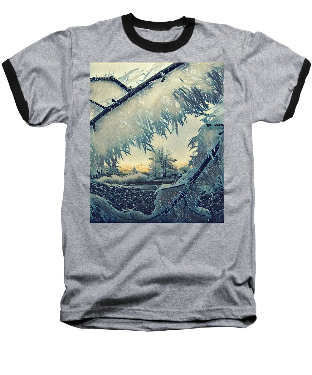 Colette Baseball T-Shirt featuring the photograph Winter Magic by Colette V Hera Guggenheim