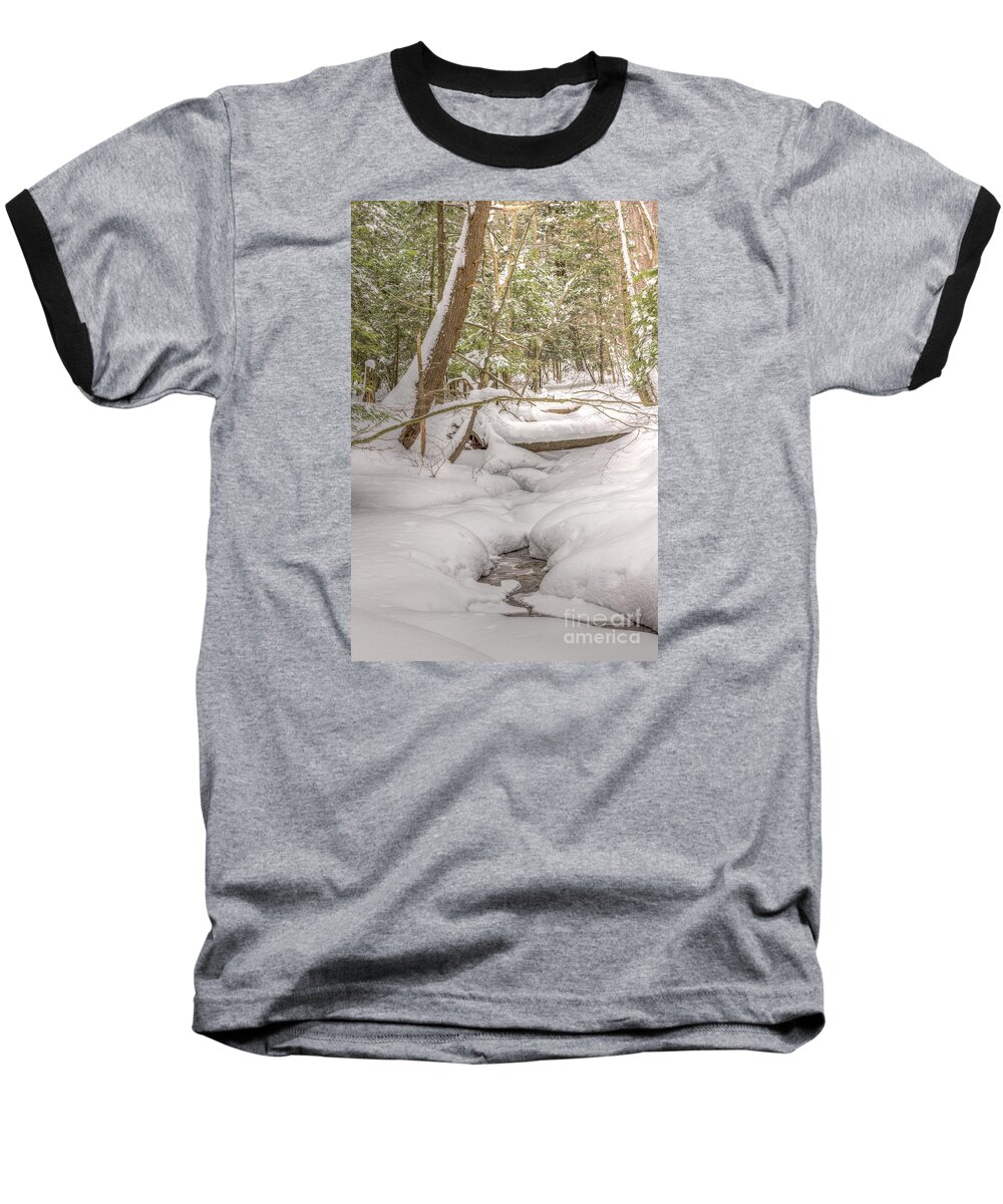 Streams Baseball T-Shirt featuring the photograph Winter Serenity by Rod Best