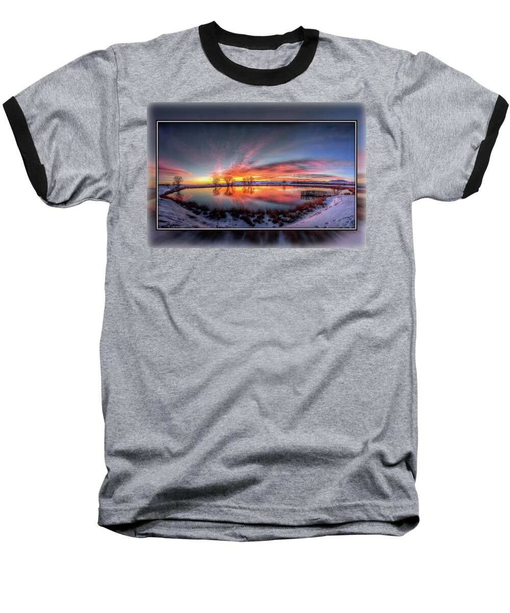 Sunrise Baseball T-Shirt featuring the photograph Winter Sunrise by Fiskr Larsen