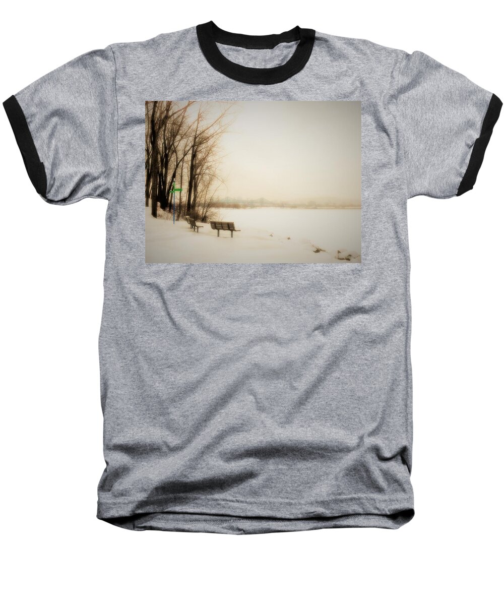 Winter Baseball T-Shirt featuring the photograph Winter View over Montreal by Cristina Stefan