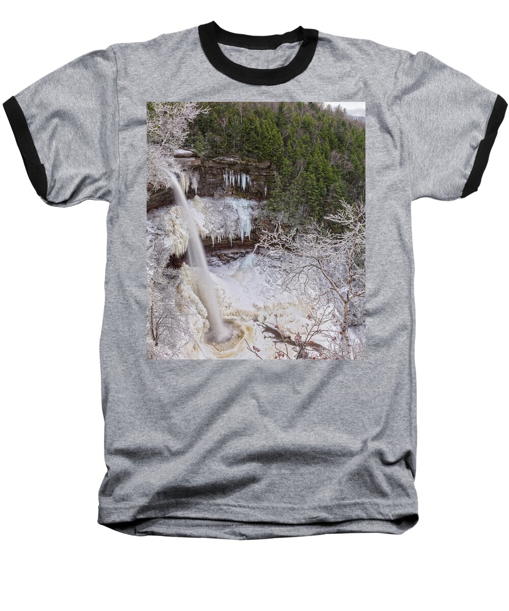 Waterfalls Baseball T-Shirt featuring the photograph Winter Wonderland At Kaaterskill Falls by Angelo Marcialis