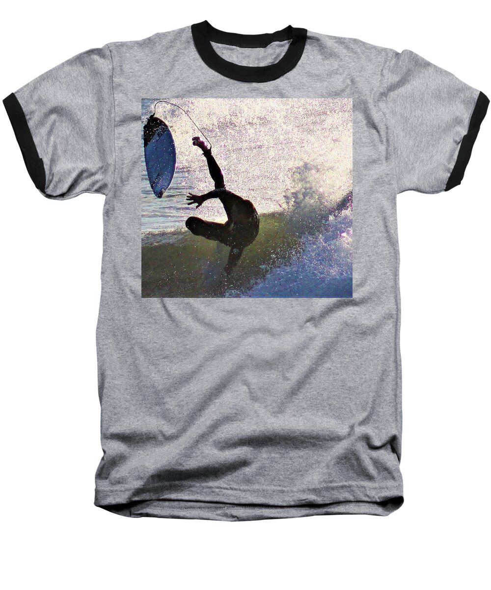 Surf Baseball T-Shirt featuring the photograph Wipeout by FD Graham