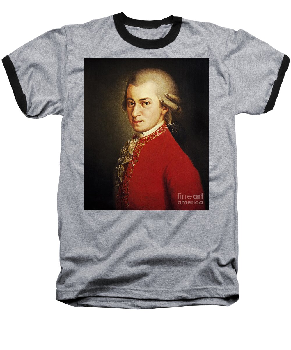 History Baseball T-Shirt featuring the photograph Wolfgang Amadeus Mozart, Austrian by Photo Researchers