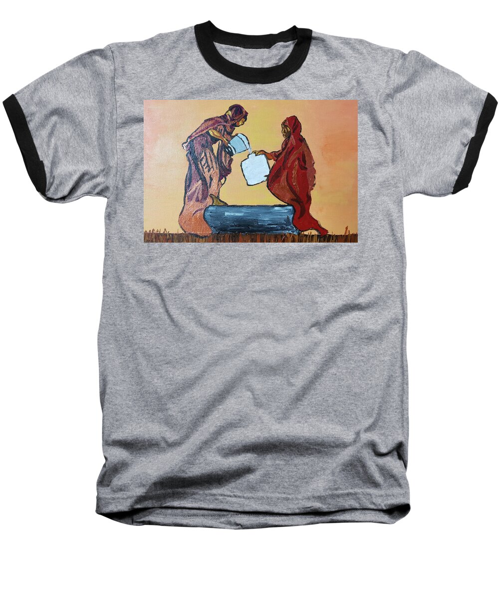 Woman Baseball T-Shirt featuring the painting Woman's Worth - 3 by Rachel Natalie Rawlins