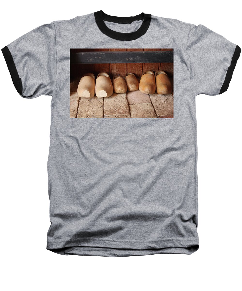 Clogs Baseball T-Shirt featuring the photograph Wooden clogs by Emanuel Tanjala