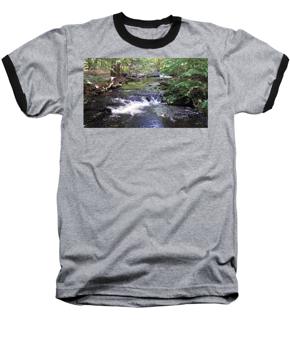 Woods Baseball T-Shirt featuring the photograph Woodland Revery by Judith Rhue