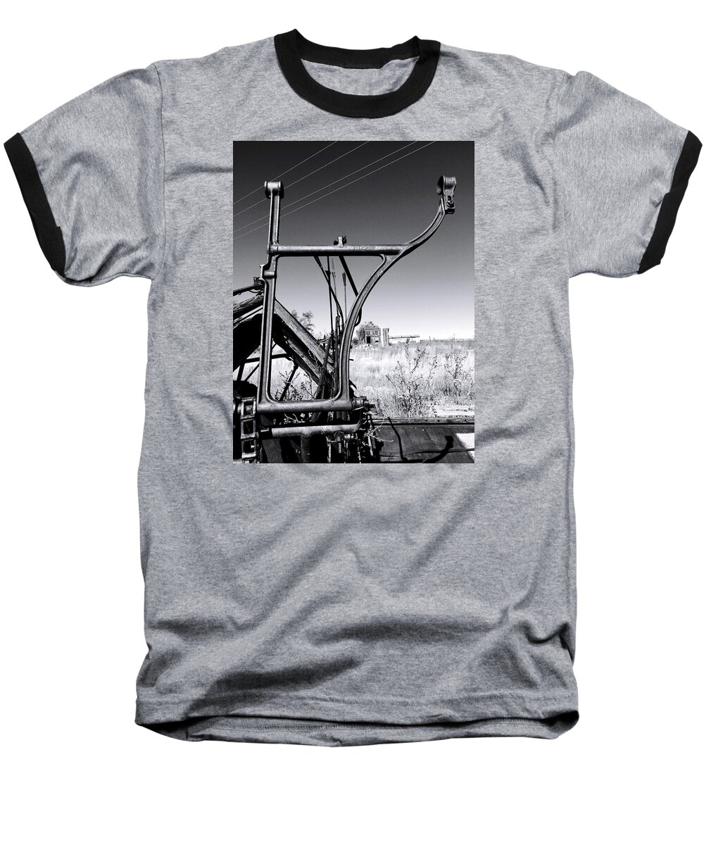Farm Machinery Baseball T-Shirt featuring the photograph Worked To Death by Brad Hodges