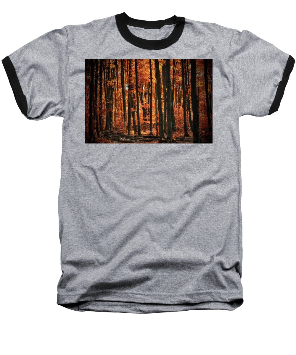 Fall Baseball T-Shirt featuring the photograph World with Octobers by Andrea Kollo