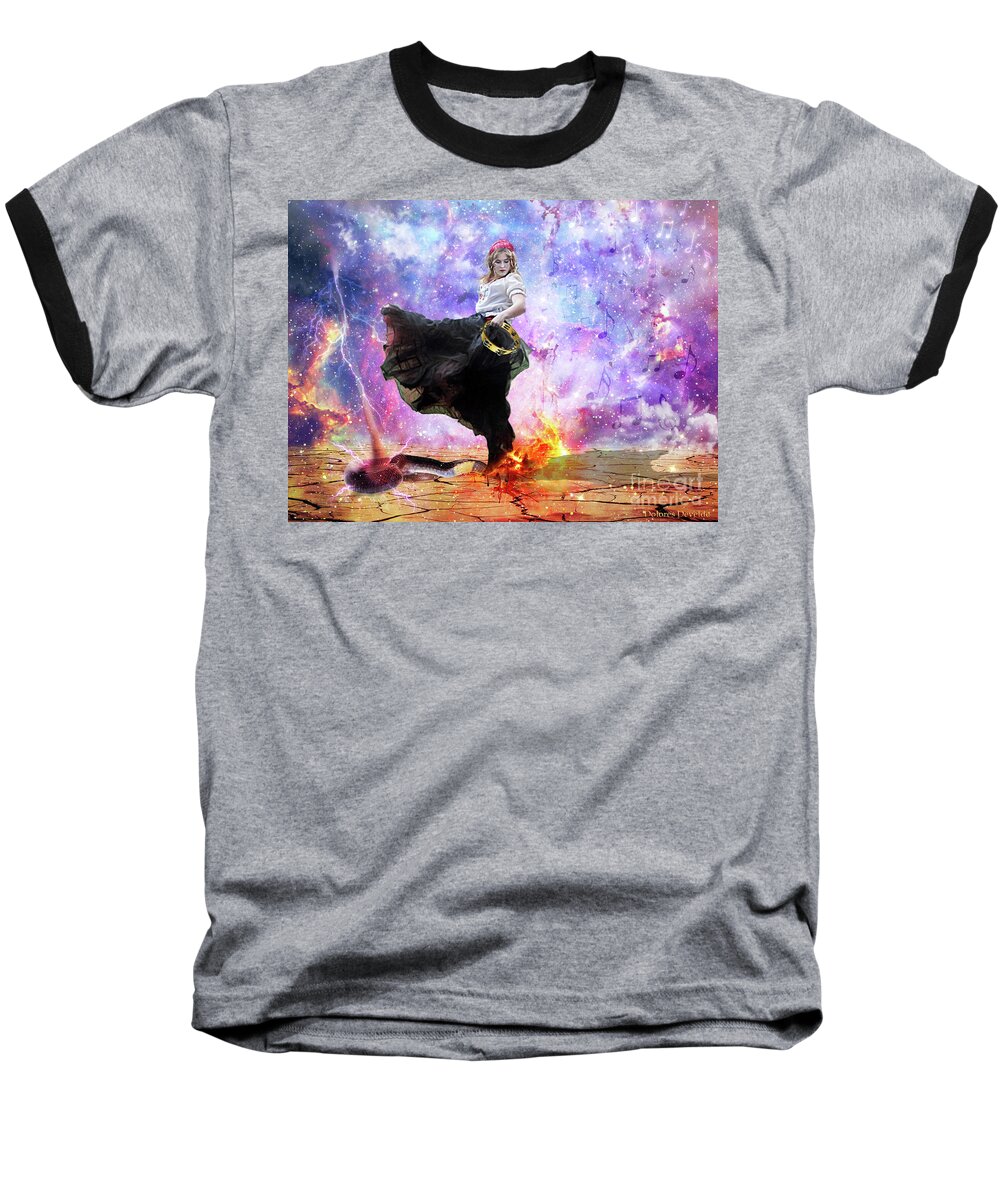 Worship Warrior Baseball T-Shirt featuring the digital art Worship Warrior by Dolores Develde