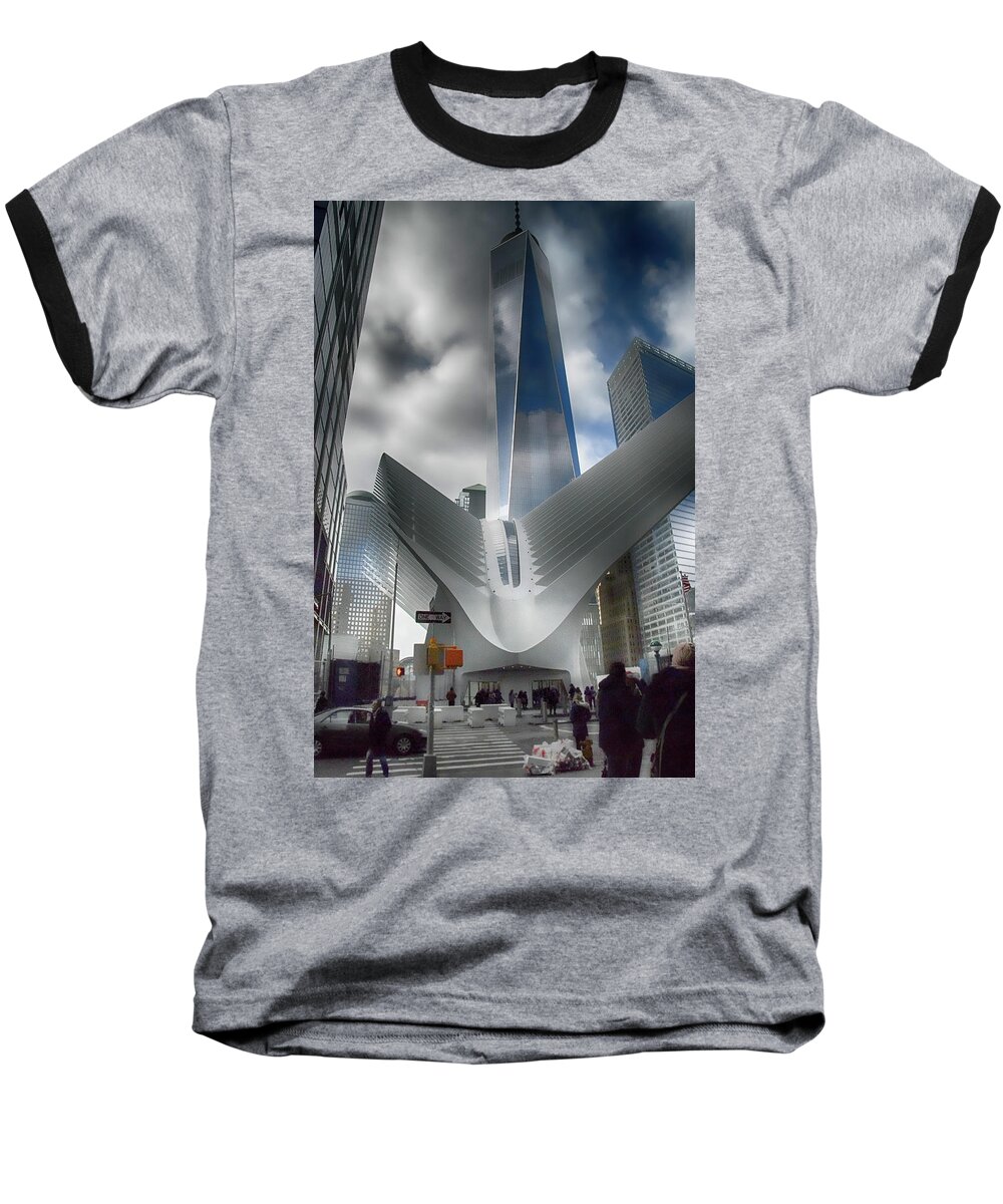 Freedom Tower Baseball T-Shirt featuring the photograph WTC Oculus - Freedom Tower by Dyle Warren