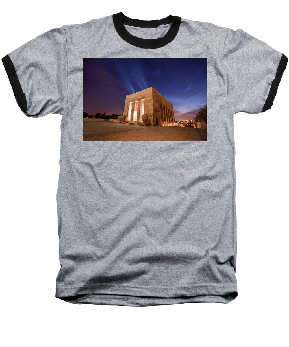 America Baseball T-Shirt featuring the photograph WWI Memorial - Kansas City Missouri by Gregory Ballos