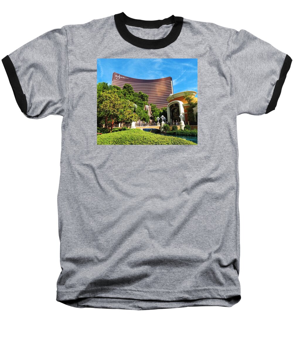 Hotels Baseball T-Shirt featuring the photograph Wynn Las Vegas by Vijay Sharon Govender