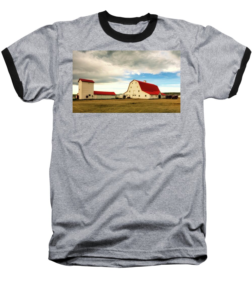 Carbon County Baseball T-Shirt featuring the photograph Wyoming Ranch by Mountain Dreams