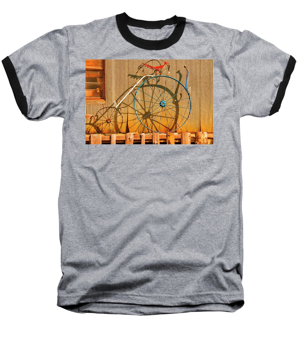 Farm Built By Funny Farmers. Take A Ride ! Baseball T-Shirt featuring the photograph Yankey Doodle Ingenuity by Daniel Hebard