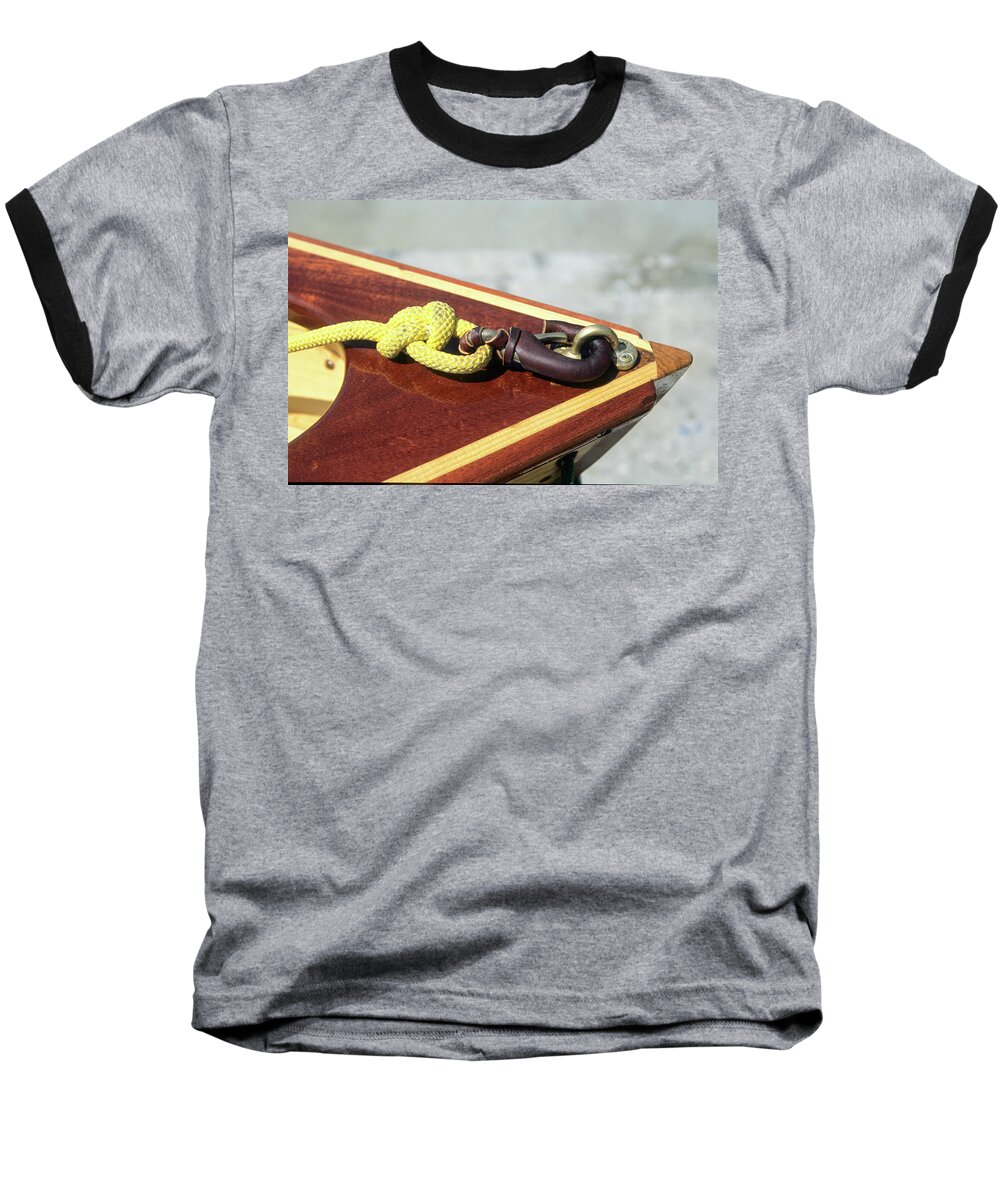Sailboat Baseball T-Shirt featuring the photograph Yellow line by David Shuler