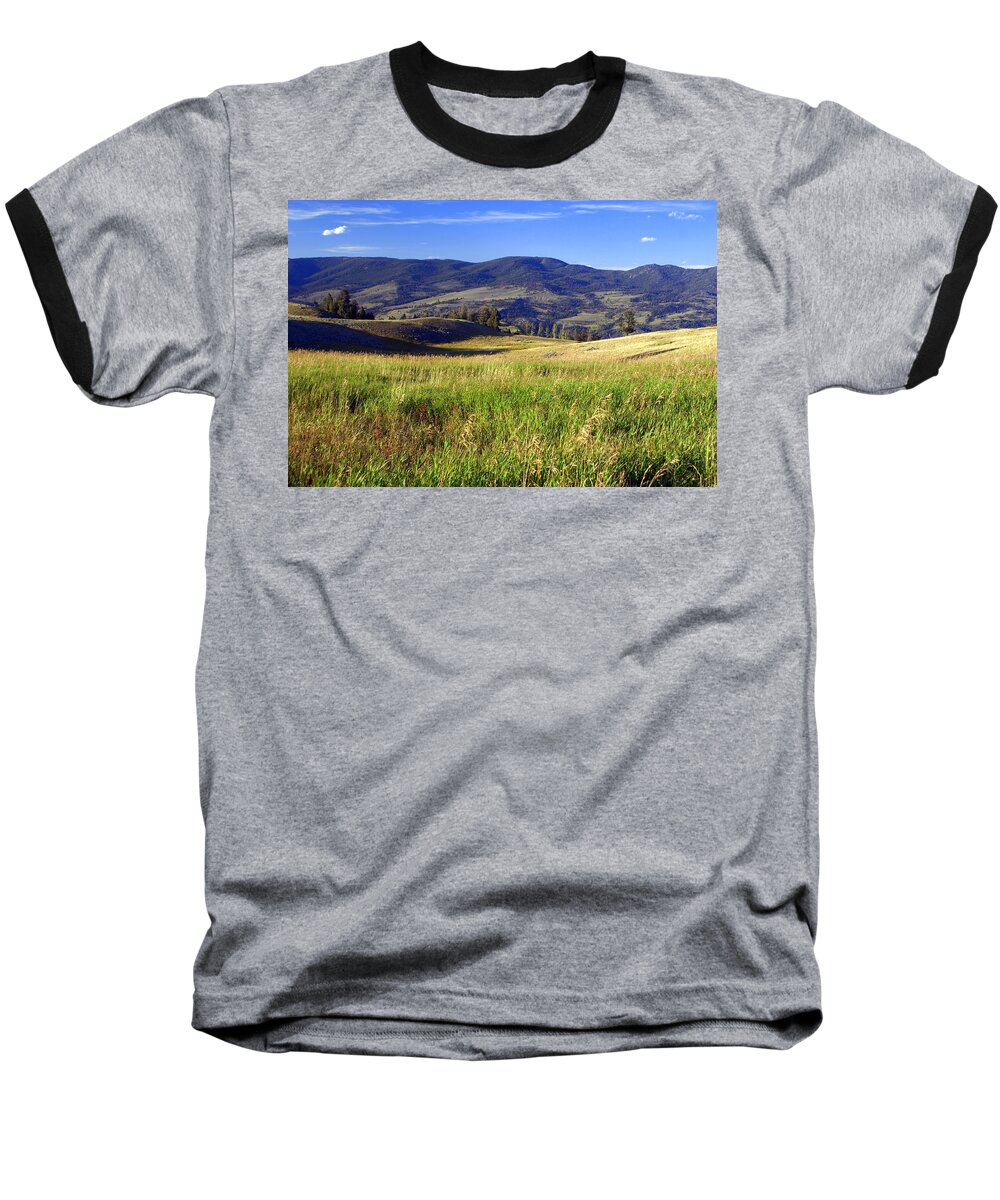 Yellowstone National Park Baseball T-Shirt featuring the photograph Yellowstone Landscape 3 by Marty Koch