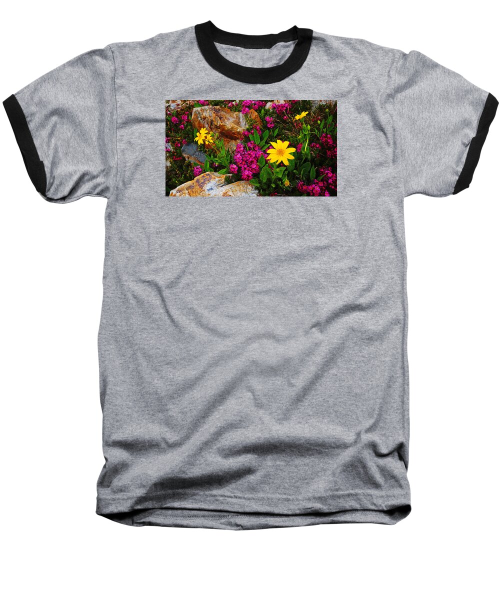 Wildflowers Baseball T-Shirt featuring the photograph Yosemite Wildflowers by Lawrence S Richardson Jr