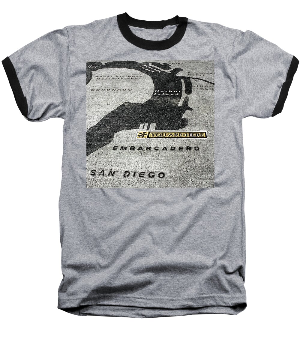 San Diego Baseball T-Shirt featuring the photograph You Are Here by Gabriele Pomykaj