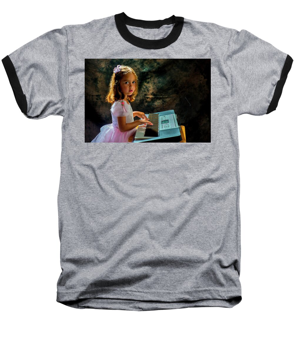 Music Baseball T-Shirt featuring the photograph Young Musician by Kevin Cable