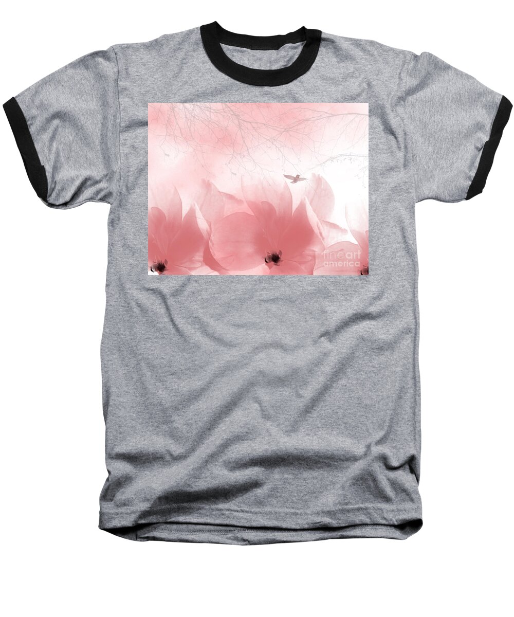 Humming Bird Baseball T-Shirt featuring the painting Your Raise Me Up by Trilby Cole