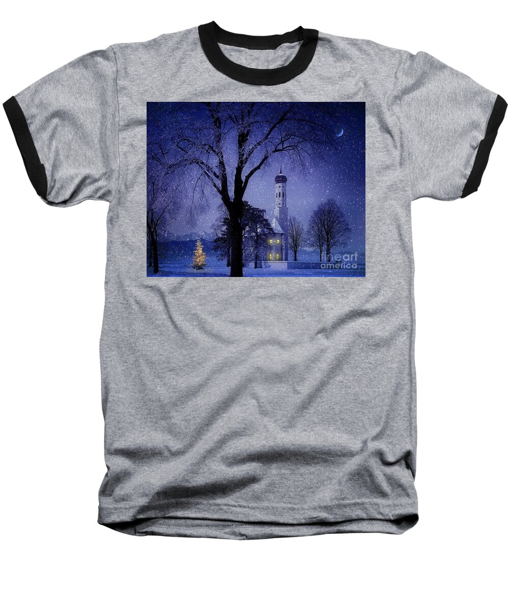 Nag003291b Baseball T-Shirt featuring the photograph Christmas Eve #1 by Edmund Nagele FRPS