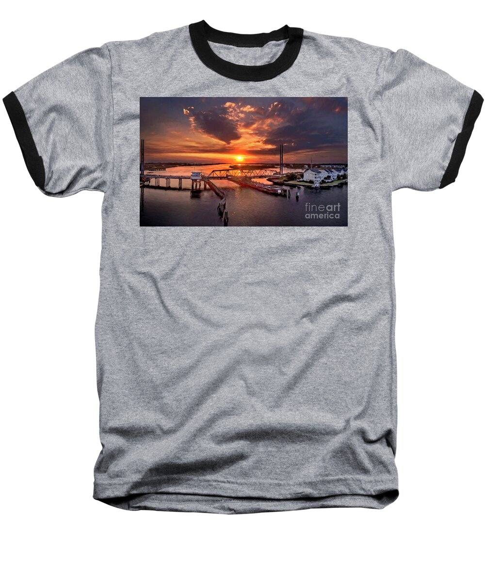 Sunset Baseball T-Shirt featuring the photograph Last Days #1 by DJA Images