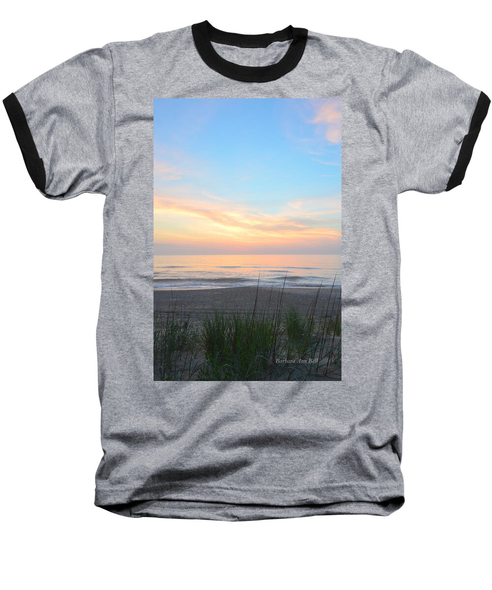 Obx Sunrise Baseball T-Shirt featuring the photograph OBX Sunrise #1 by Barbara Ann Bell
