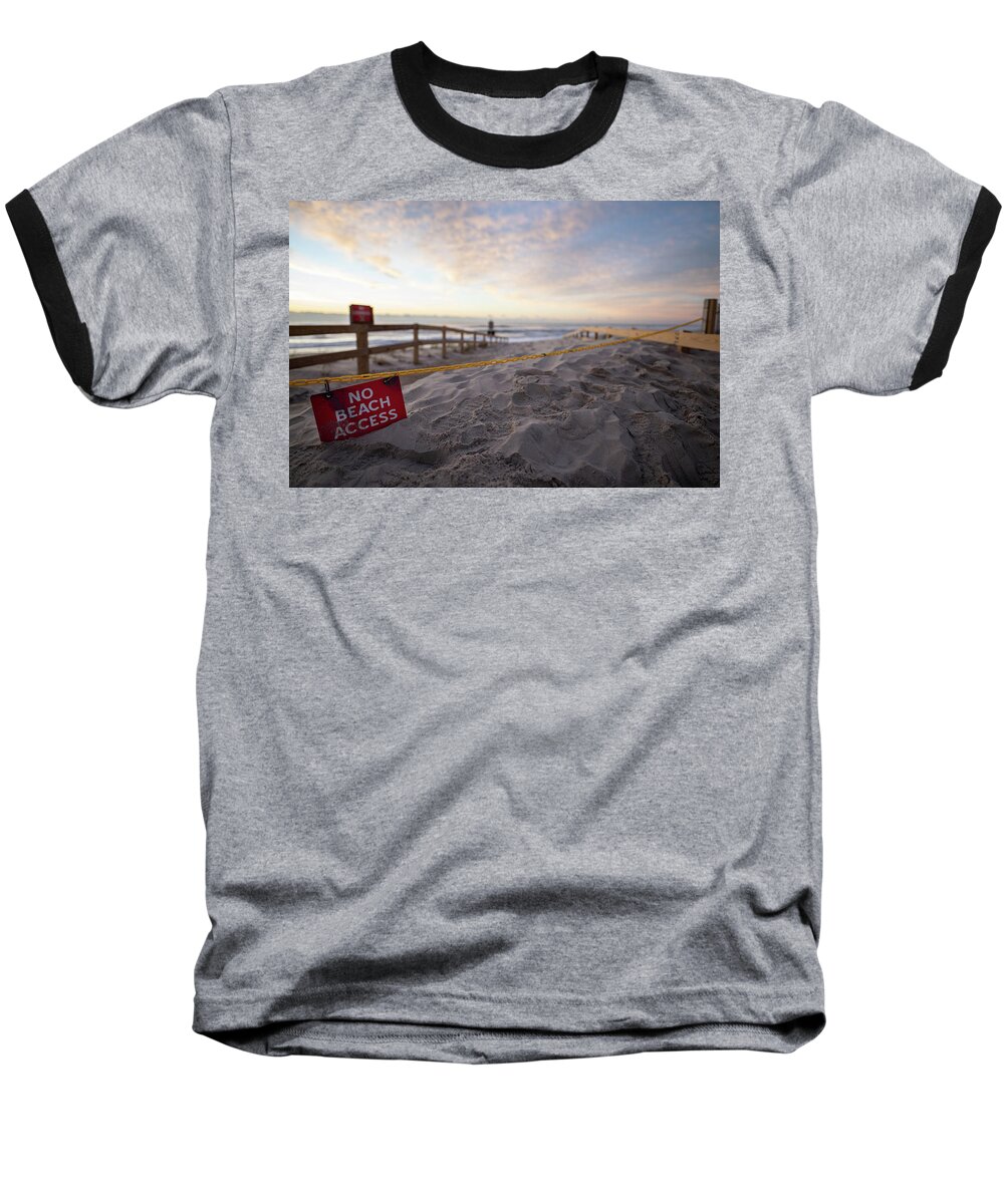 Beach Baseball T-Shirt featuring the photograph Sunrise after a storm on the beach. #1 by Kyle Lee