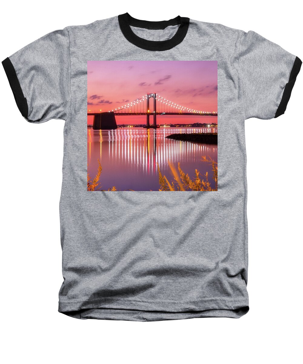 Bridge Baseball T-Shirt featuring the photograph Throgs Neck Bridge #1 by John Randazzo