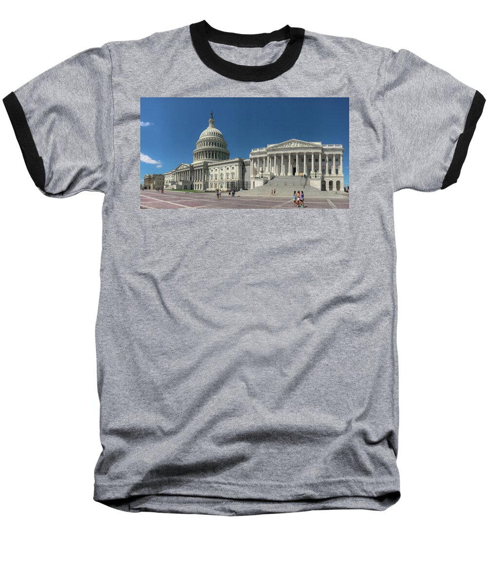 Us Capitol Baseball T-Shirt featuring the photograph United States Capitol by Lora J Wilson