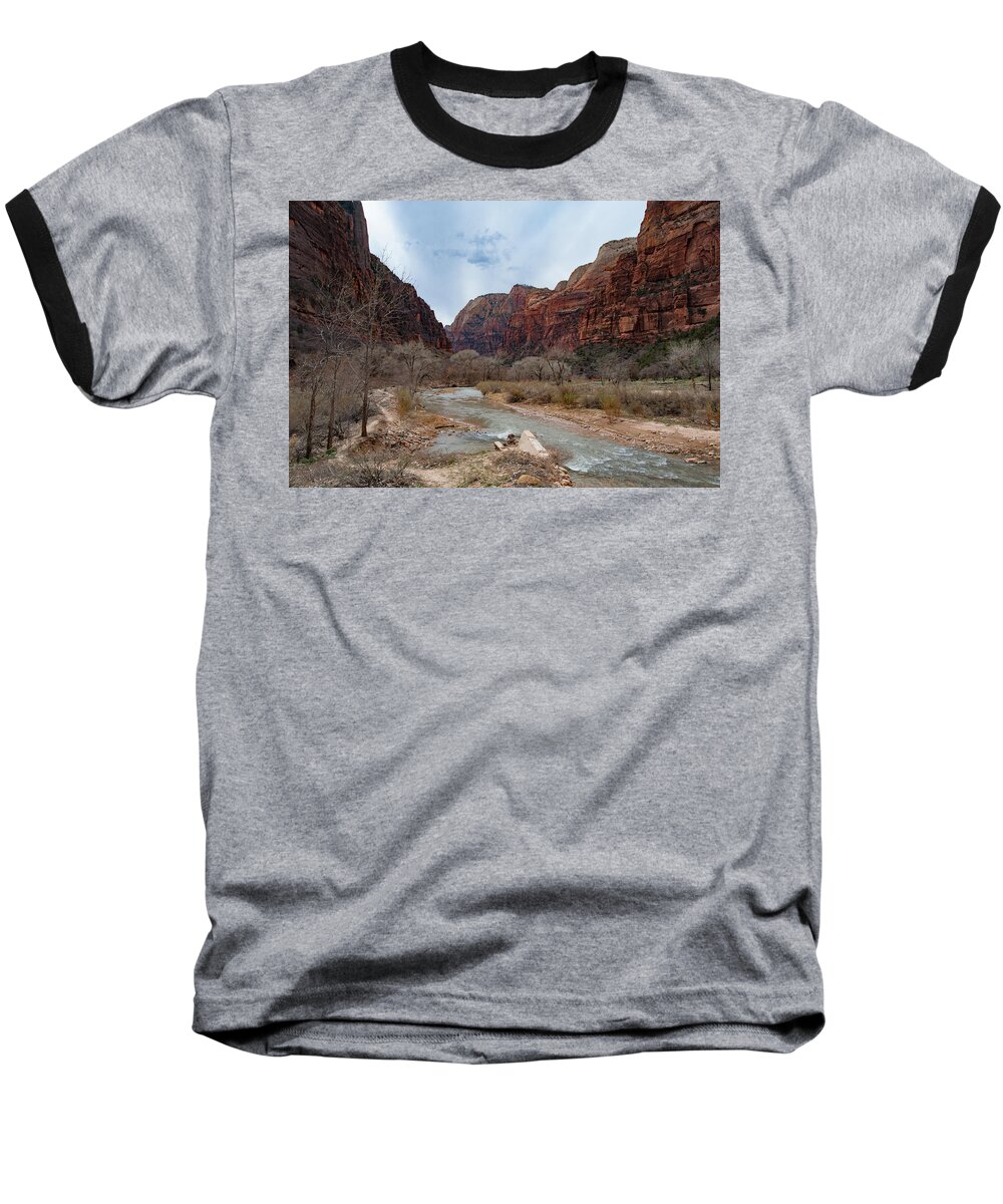 Zion Baseball T-Shirt featuring the photograph Zion Canyon #2 by Mark Duehmig