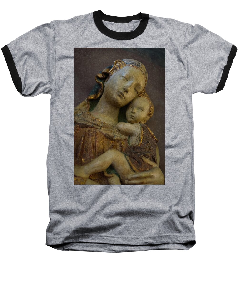 Sacred Baseball T-Shirt featuring the photograph Mother and Child - Florence by Andy Romanoff