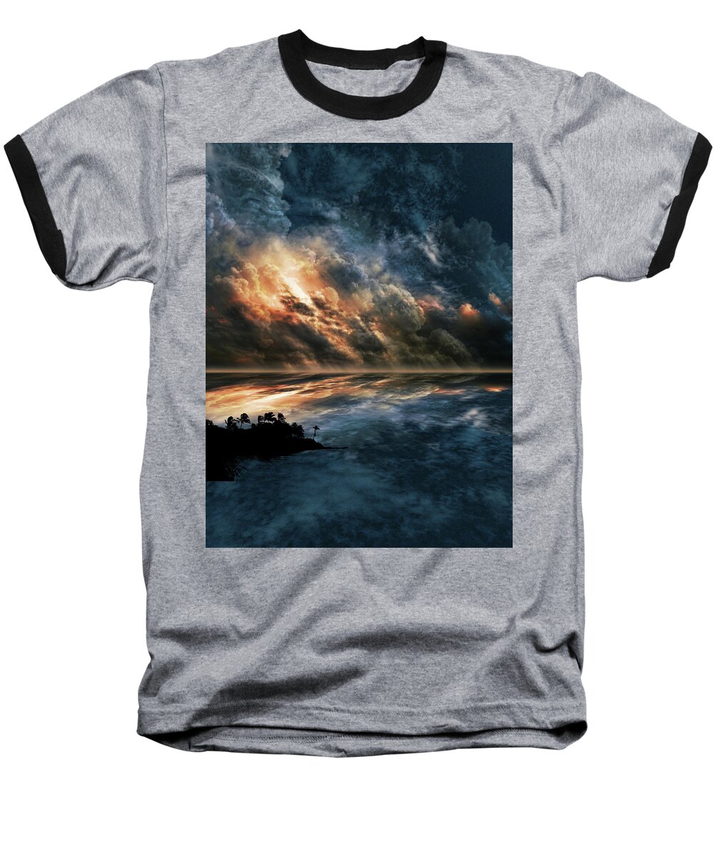 Ocean Baseball T-Shirt featuring the photograph 4898 by Peter Holme III