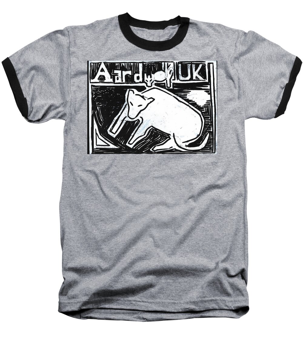 Aardwolf Baseball T-Shirt featuring the relief Aardwolf UK by Edgeworth Johnstone