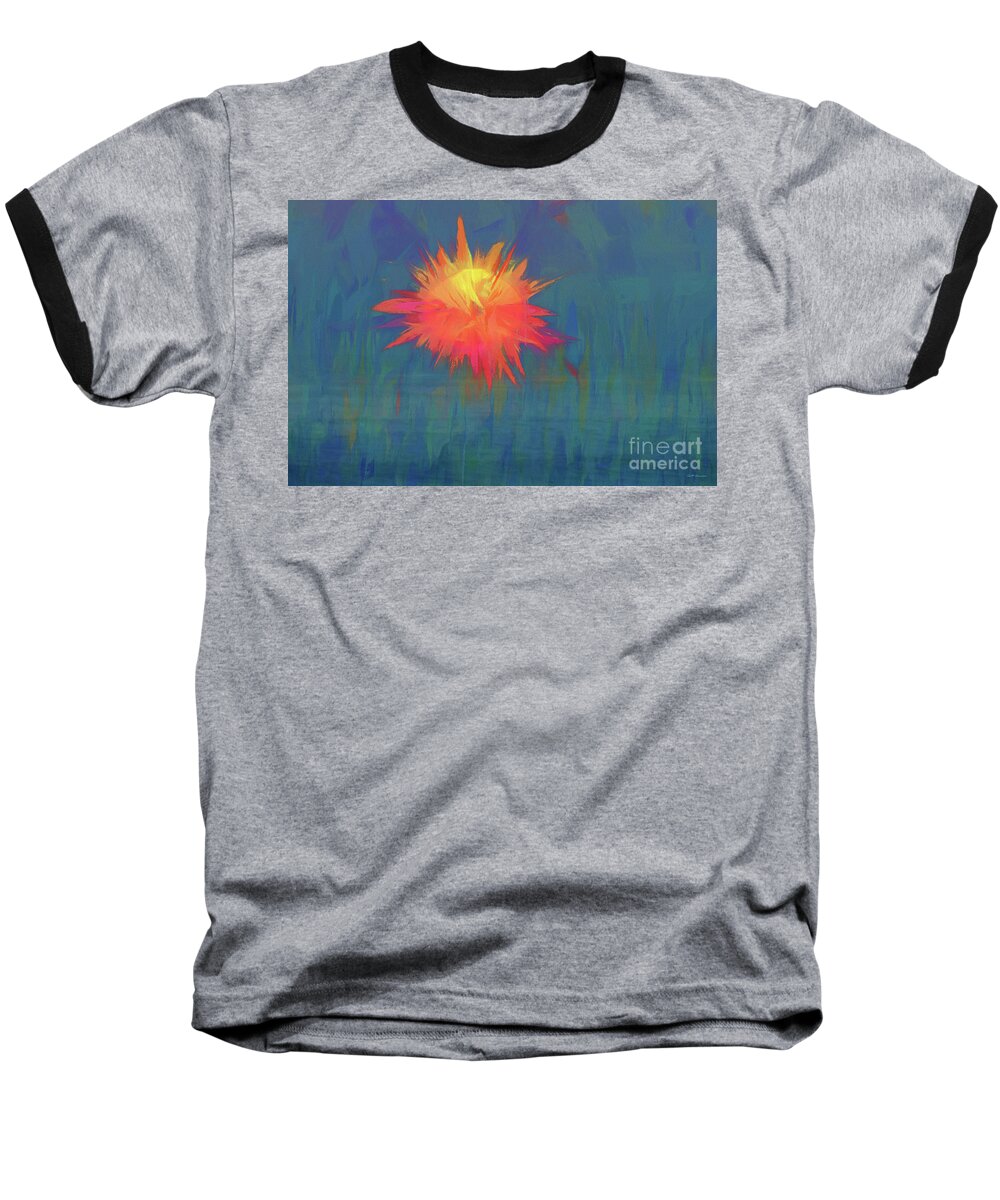 Abstract Sunset Baseball T-Shirt featuring the photograph Abstract Ocean Sunset by Scott Cameron