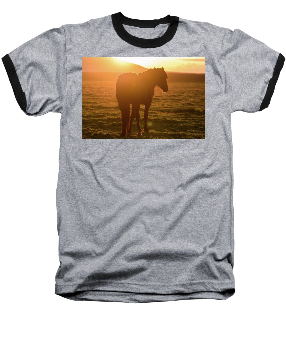 Wild Horse Baseball T-Shirt featuring the photograph Always shining by Mary Hone