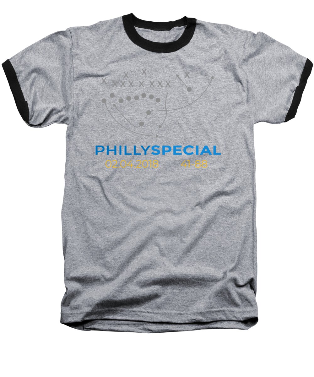 Philly-eagles Baseball T-Shirt featuring the digital art American Football Player Philadelphia Philly Special Philly Sport Gift by Thomas Larch