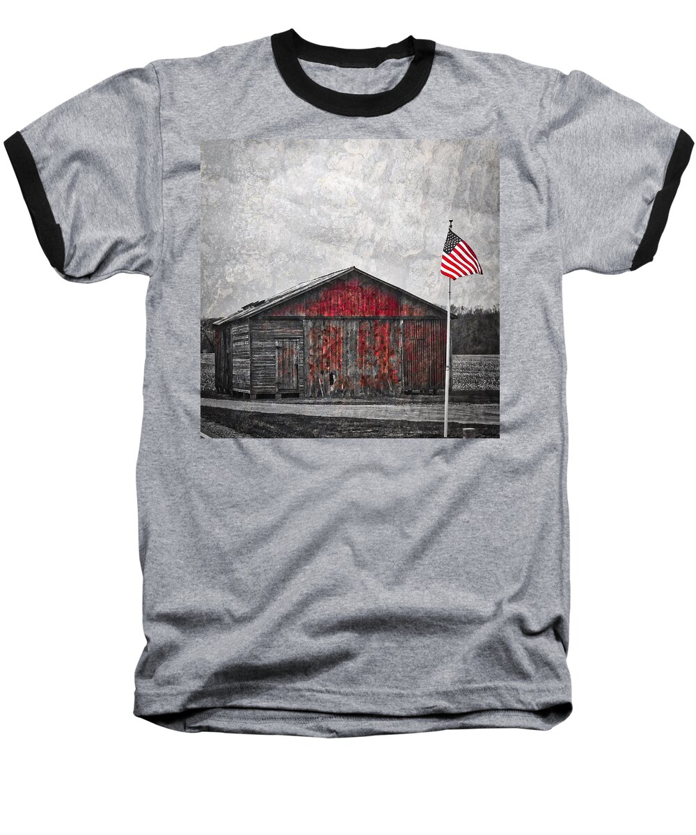  Baseball T-Shirt featuring the photograph Americana by Jack Wilson